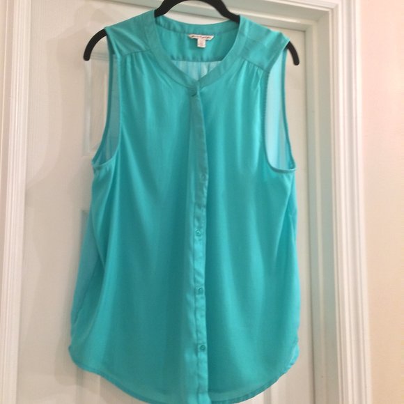 Chiffon Sleeveless Shirt Button Casual Tunic Tank - Picture 4 of 6
